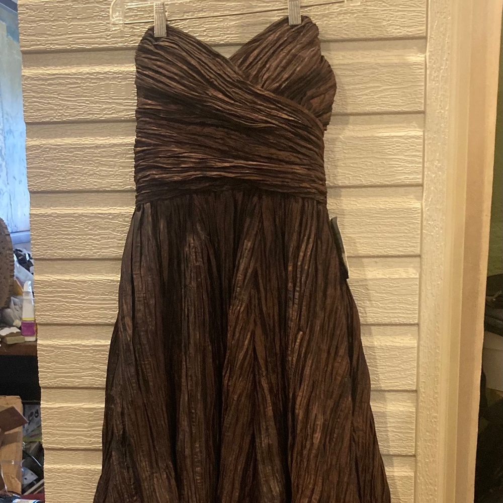 Strapless Taffeta Dress - image 1